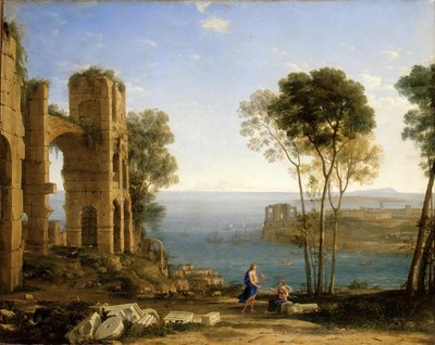 Coastal View with Apollo and the Sibyl of Cumae by Claude Lorrain